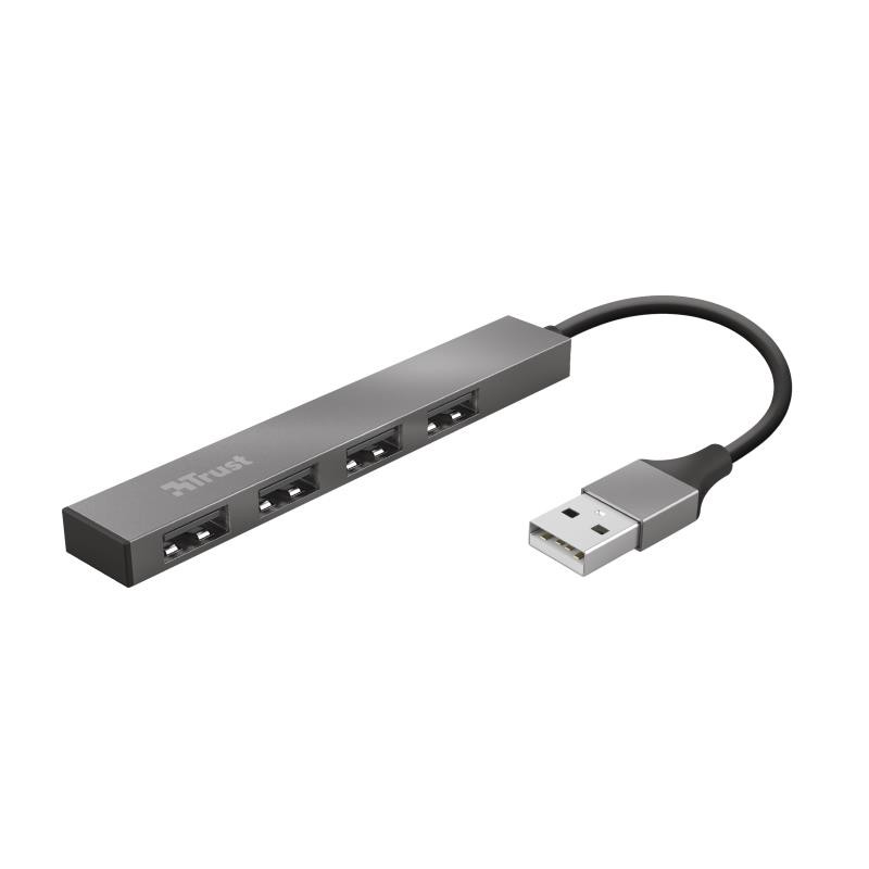 Trust Halyx USB 2.0 Jagaja 480 Mbit/s alumiinium