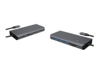ICY BOX IB-DK4070-CPD Juhtmega ühendatud USB 3.2 Gen 1 (3.1 Gen 1) Type-C Söehall, Must