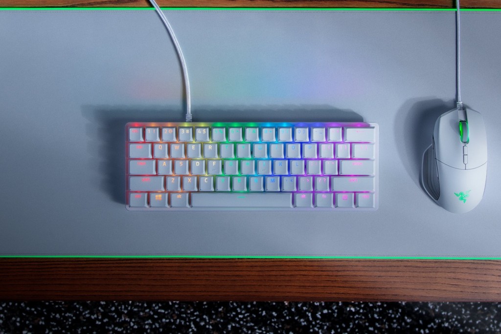 Razer | Huntsman Mini | Gaming keyboard | RGB LED light | US | Mercury White | Wired