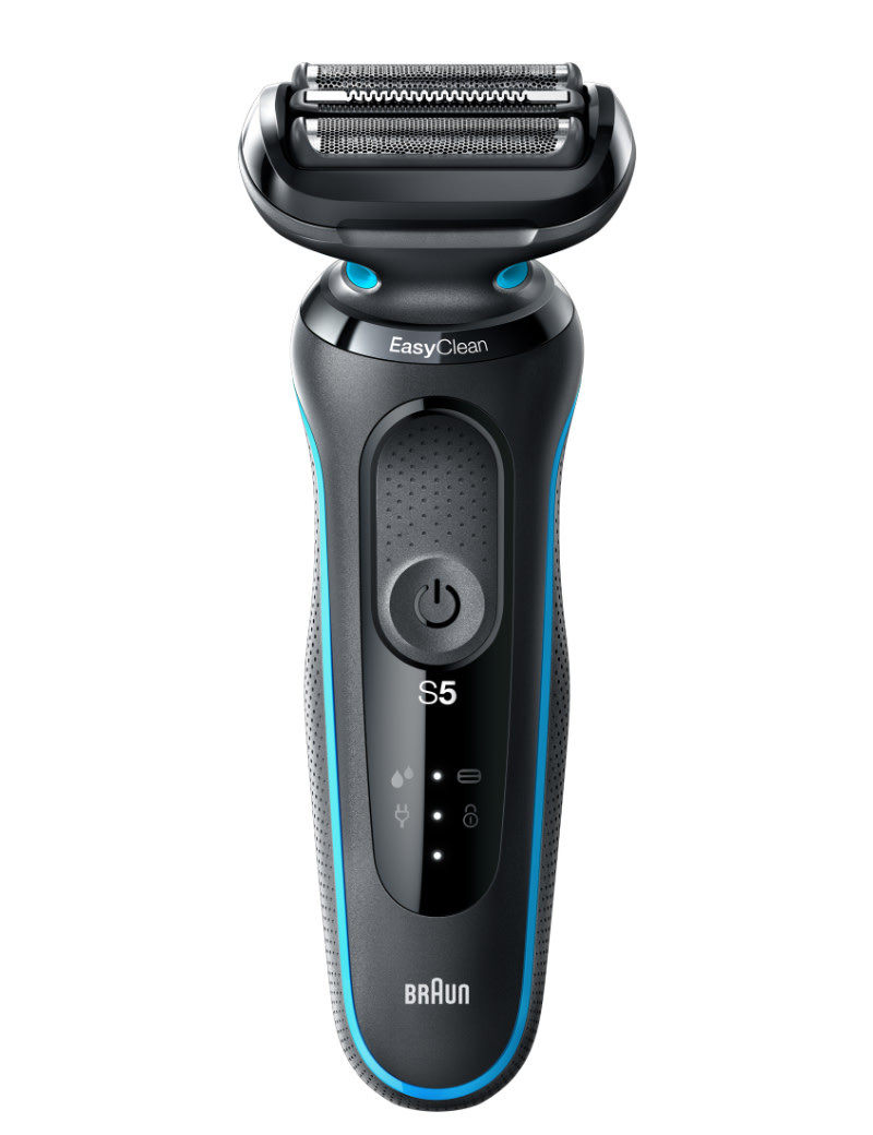 Braun Shaver 50-M1200s	 Cordless, Charging time 1 h, Lithium Ion, Number of shaver heads/blades 3, Black/Blue, Wet & Dry