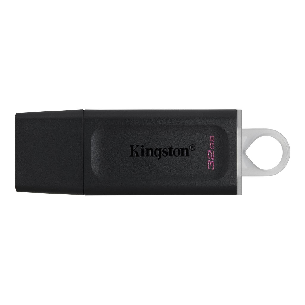 Kingston DataTraveler Exodia USB Flash Drive 32 GB, USB 3.2 Gen 1, Black/Grey, Protective Cap, Large loop