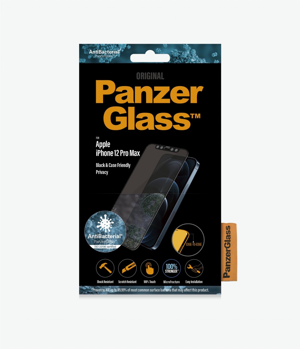 PanzerGlass | Apple | iPhone 12 Pro Max | Glass | Black | Privacy glass