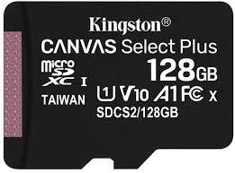Kingston Technology Canvas Select Plus mälukaart 128 GB MicroSDXC Klass 10 UHS-I