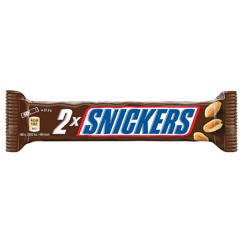 Šokolaadibatoon SNICKERS Super Twin 2-pakk, 75 g