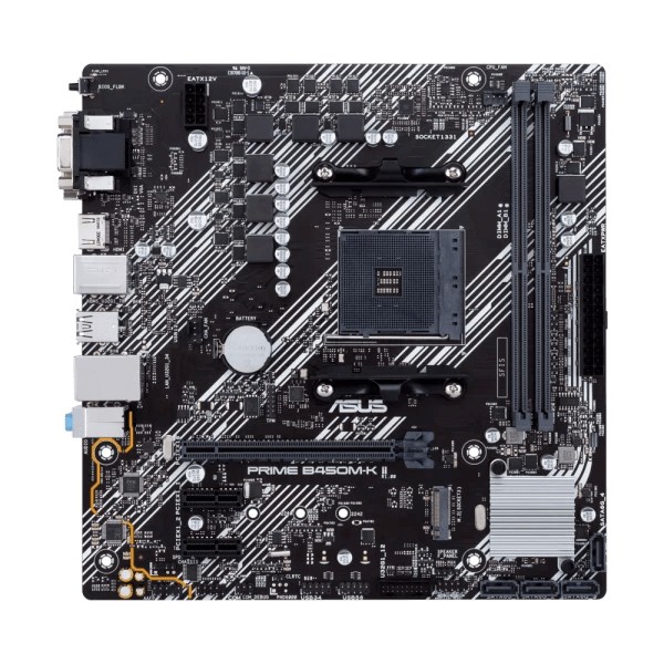 Asus PRIME B450M-K II Memory slots 2, Chipset AMD B, Processor family AMD, Micro ATX, DDR4, Processor socket AM4