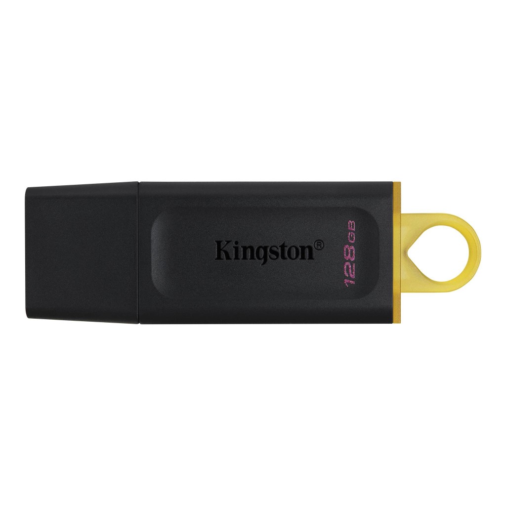 Kingston Mälupulk 128GB USB3.2 Gen1 DT Must/Kollane