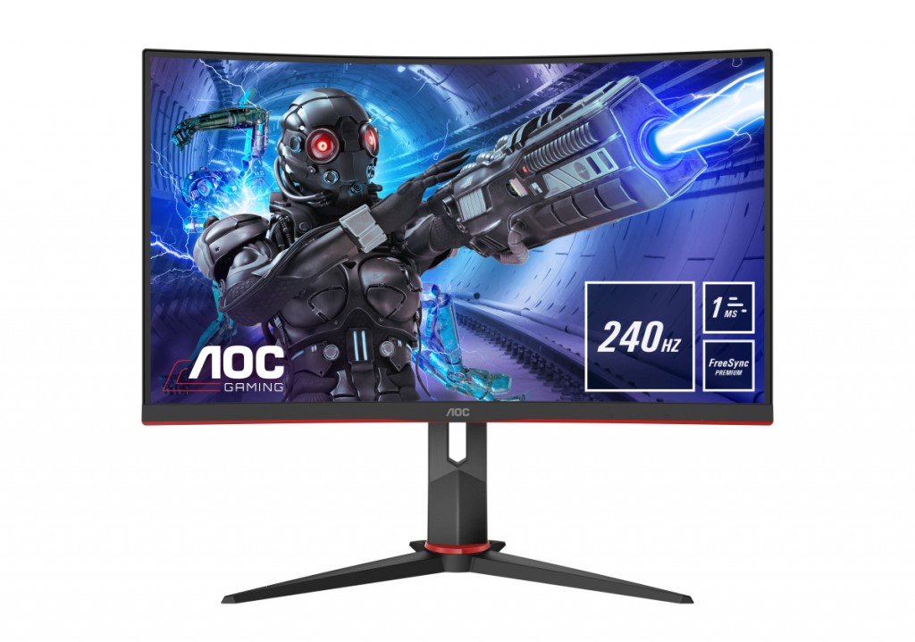 AOC | Curved Gaming Monitor | C32G2ZE | 31.5 " | VA | FHD | 16:9 | 240 Hz | 1 ms | 1920 x 1080 | 300 cd/m² | Headphone out (3.5mm) | HDMI ports quantity 2 | Black | Warranty 36 month(s)