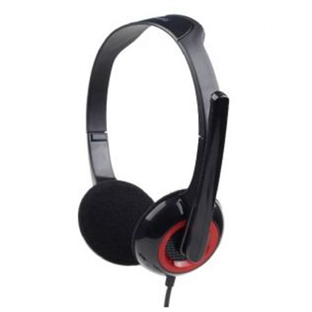 Gembird MHS-002 Stereo headset Built-in microphone 3.5 mm Black/Red