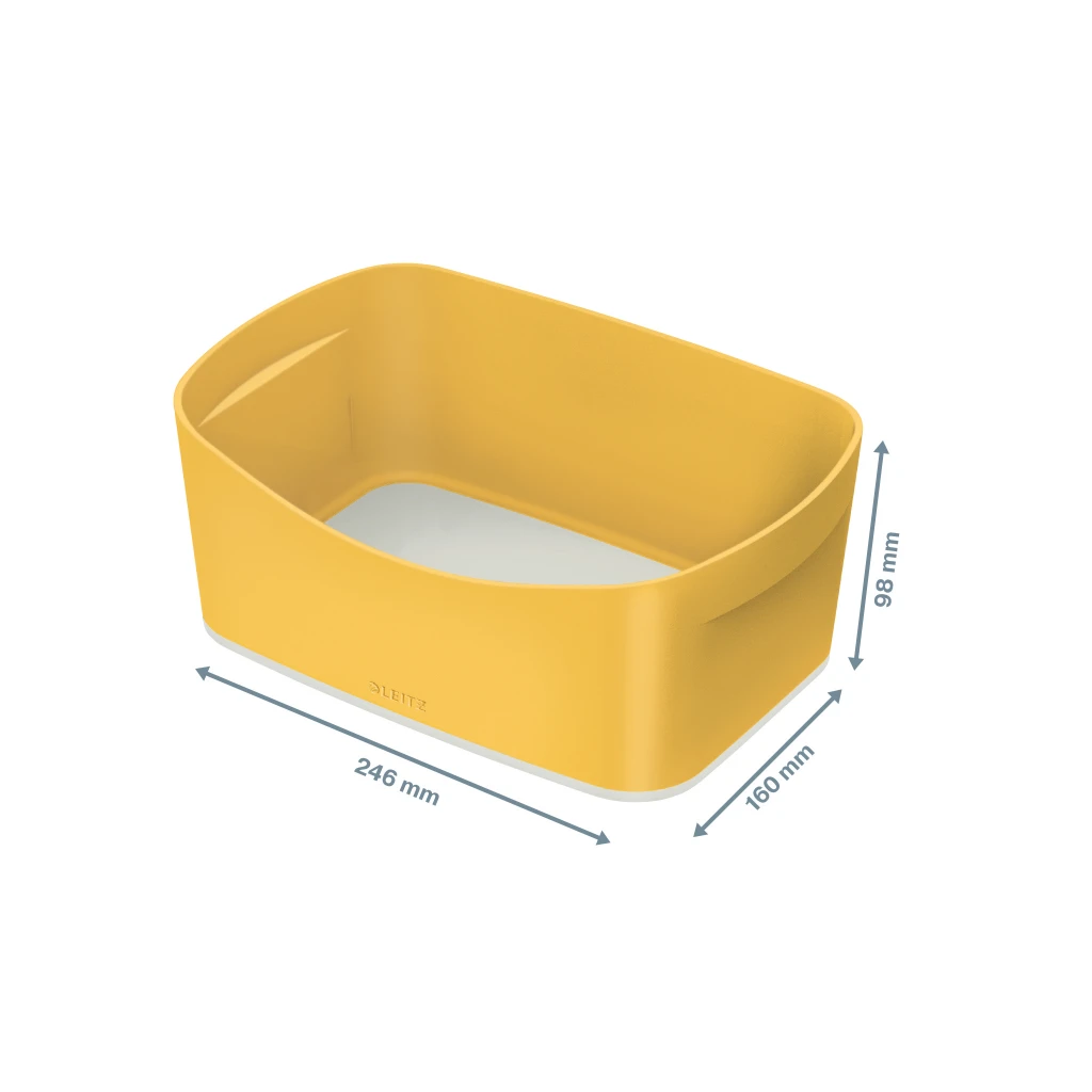 Hoiukast kaaneta Leitz MyBox, 246x98x160 mm, soe kollane