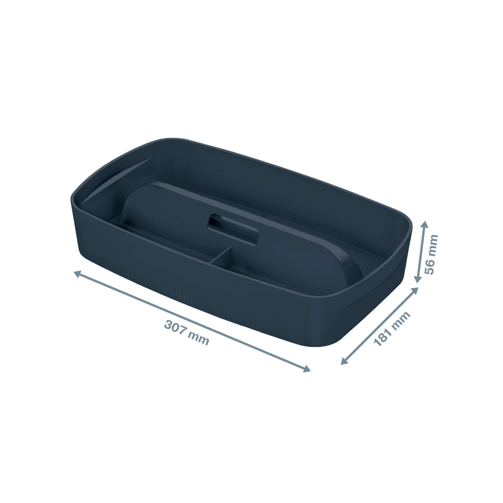 Kirjatarvete aluse sisu hoiukastile Leitz MyBox S-suurus kastidele, hall