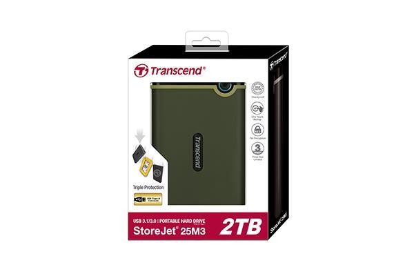 External HDD|TRANSCEND|StoreJet|2TB|USB 3.0|Colour Green|TS2TSJ25M3G