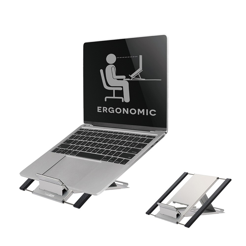 Neomounts NSLS100 sülearvuti raam & alus Sülearvuti käetugi Hõbe 55,9 cm (22")
