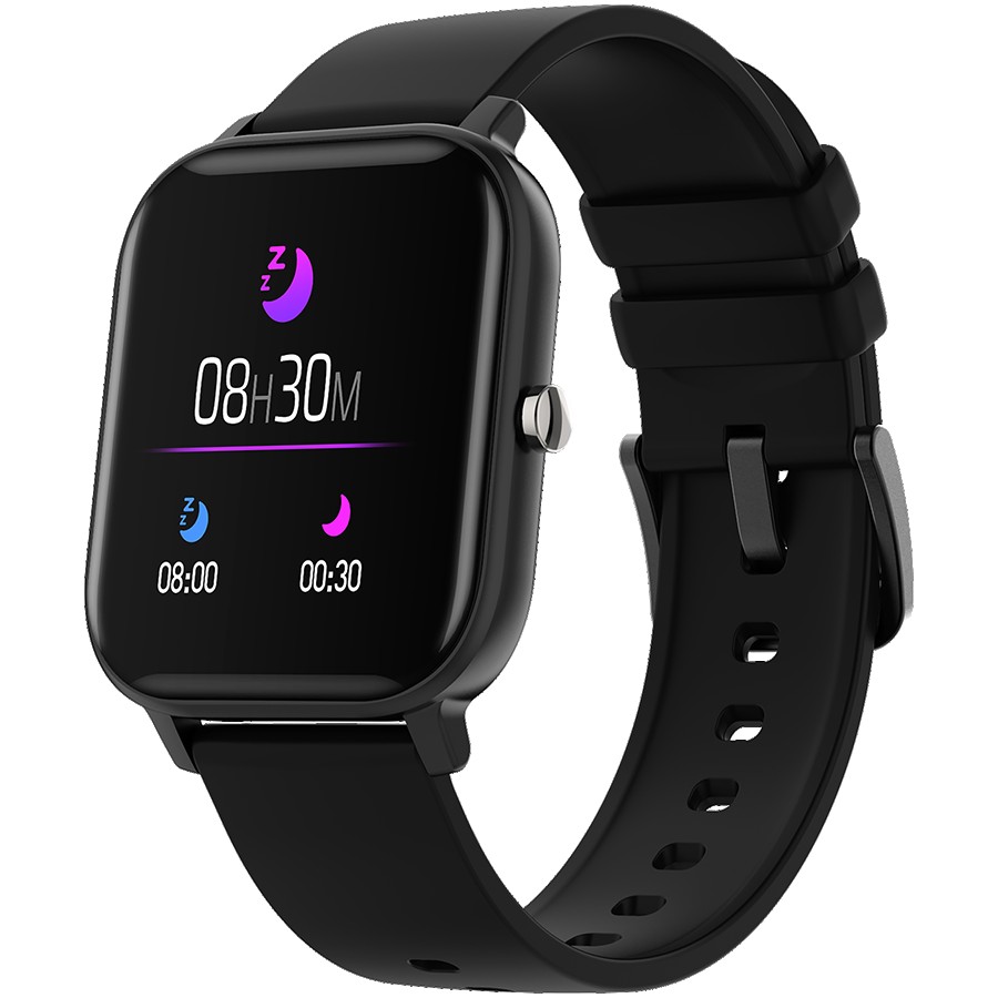 CANYON Smart watch, 1.3inches TFT full touch screen, Zinic+plastic body, IP67 waterproof, multi-sport mode, compatibility with iOS and android, black body with black silicon belt, Host: 43*37*9mm, Strap: 230x20mm, 45g