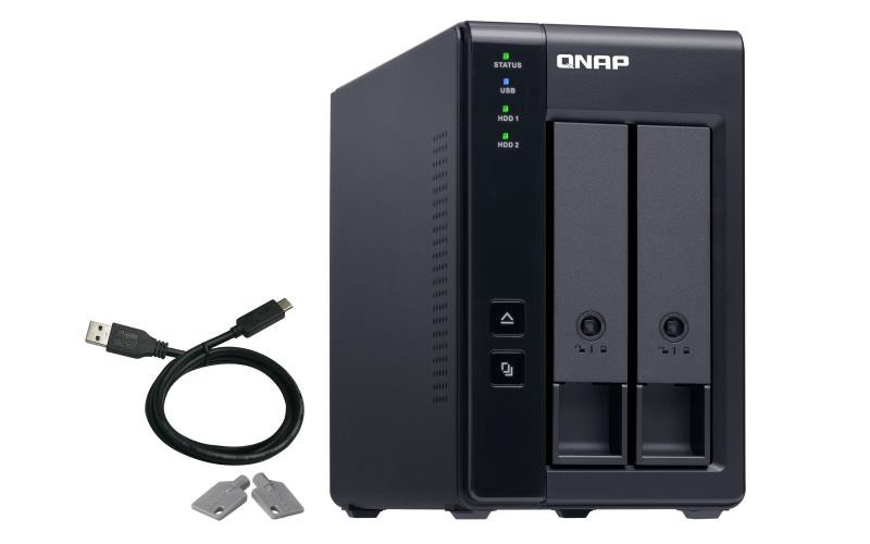 QNAP TR-002 kõvakettaboks HDD/SSD ümbris Must 2.5/3.5"