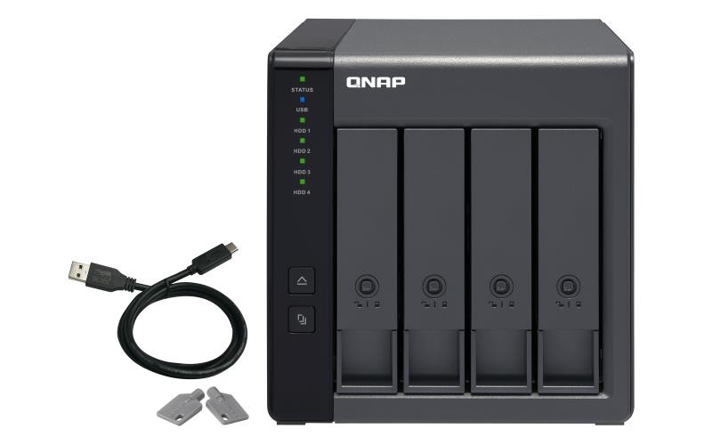 QNAP TR-004 kõvakettaboks HDD/SSD ümbris Must 2.5/3.5"