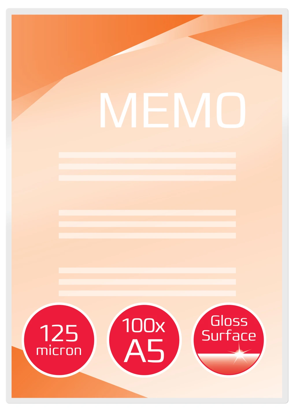 Lamineerimistaskud GBC A5 125Mic (100tk)läikiv