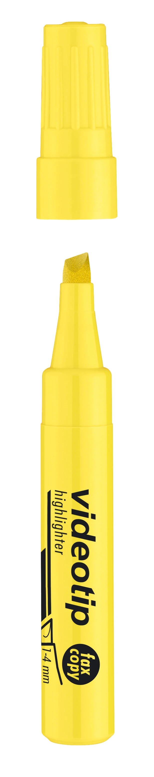 Tekstimarker Ico Videotip PB25, 1-4mm,  kollane