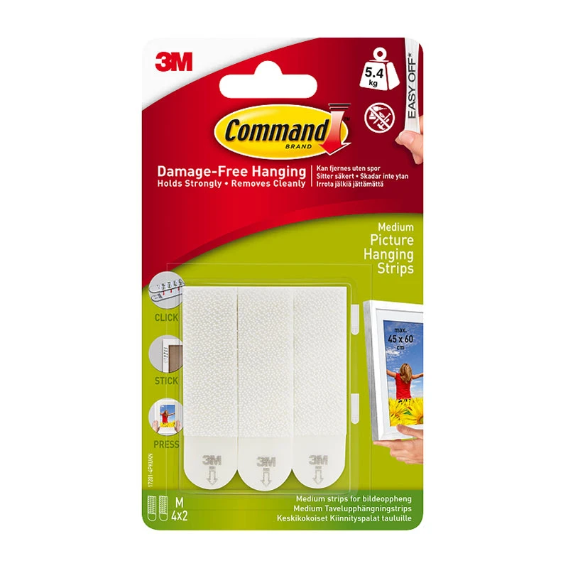 Kleepribad piltidele 3M Command - Medium, 4 riba