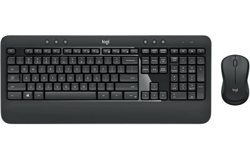 Logitech Advanced MK540 klaviatuur Hiir kaasa arvatud USB QWERTY US rahvusvaheline Must, Valge