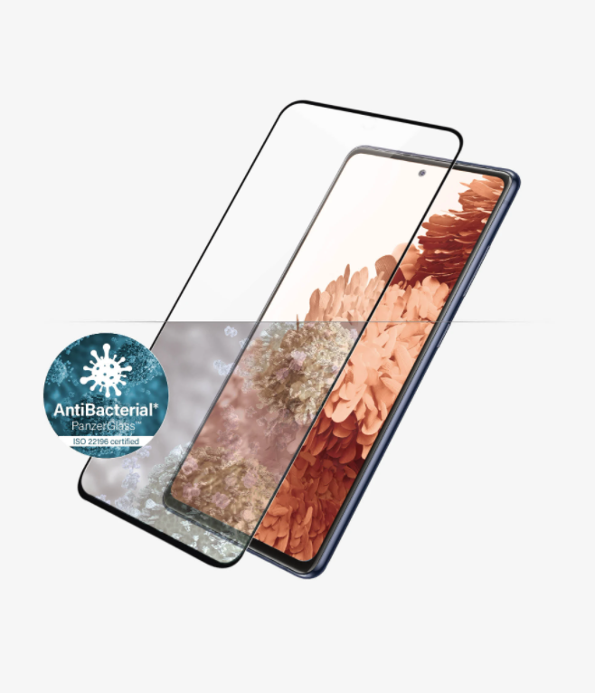 PanzerGlass | Samsung | Galaxy S21+ Series | Antibacterial glass | Black | Case Friendly, Compatible with the in-screen fingerprint reader | Antifingerprint screen protector