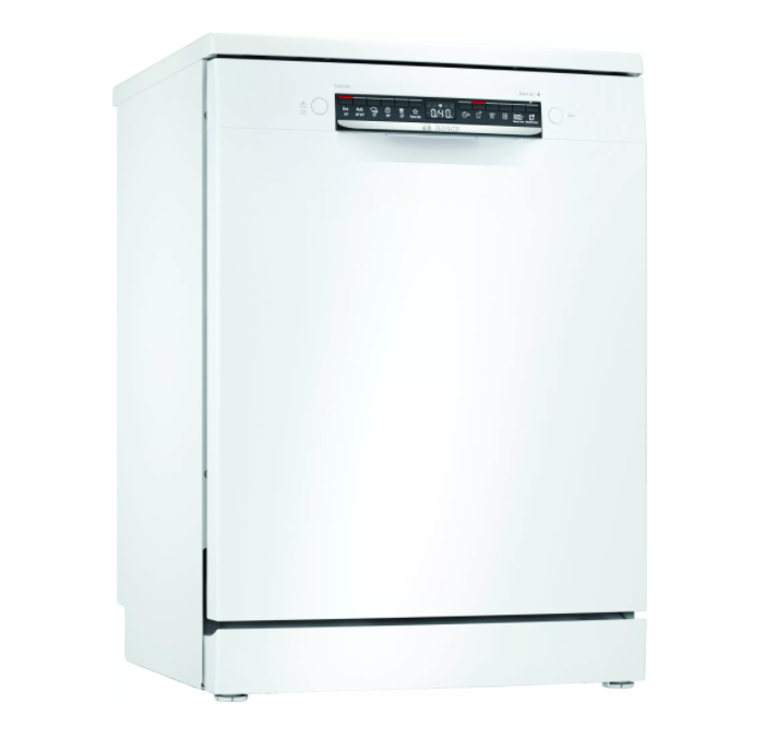 Free standing | Dishwasher | SMS4HVW33E | Width 60 cm | Number of place settings 13 | Number of programs 6 | Energy efficiency class D | Display | AquaStop function | White