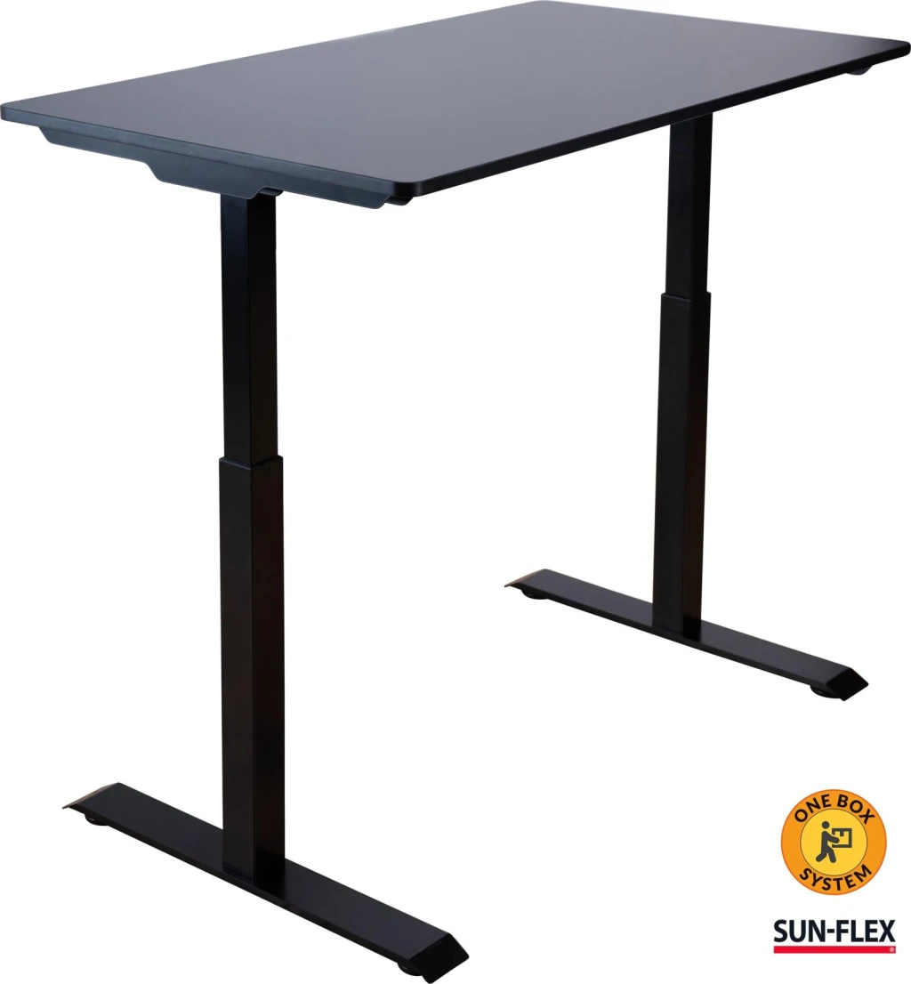 Büroolaud Sun-Flex®Easydesk Elite, elektriline, reguleeritava kõrgusega, 120x60cm, must