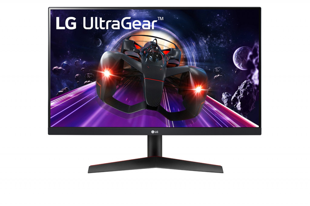 LG UltraGear Gaming Monitor 24GN600-B 23.8 ", IPS, FHD, 1920 x 1080 pixels, 16:9, 1 ms, 300 cd/m², Black/Red