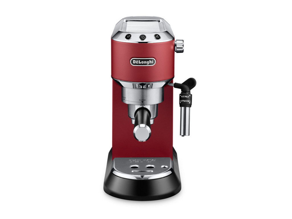 Delonghi | Dedica Espresso Coffee Maker | EC685.R | Pump pressure 15 bar | Built-in milk frother | Semi-automatic | 1300 W | Red