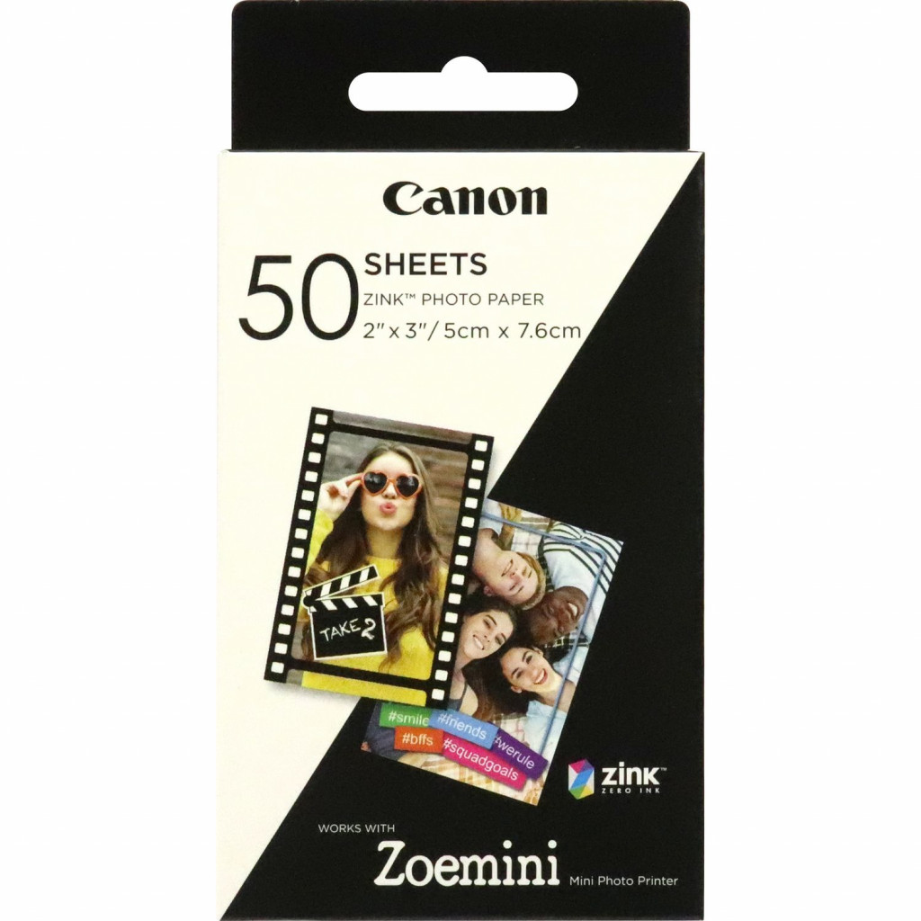 50 sheets | ZP-2030 | White | 5 x 7.6 cm | Photo Paper