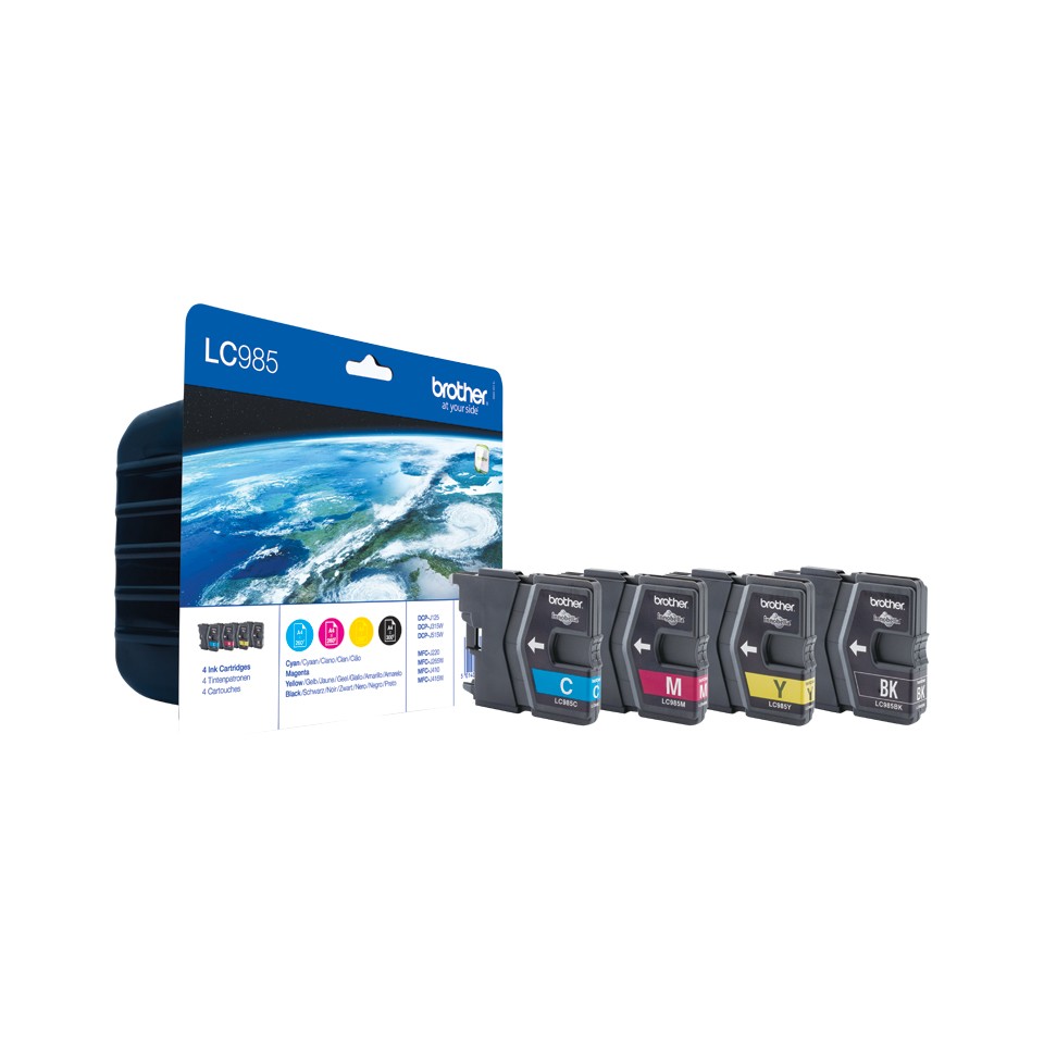 Brother LC985VALBP Multipack | Ink Cartridge | Black, Cyan, Magenta, Yellow