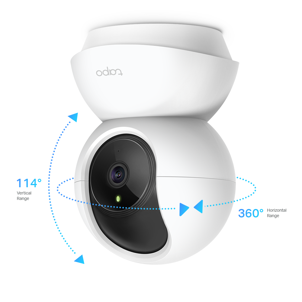 TP-LINK Pan/Tilt Home Security Wi-Fi Camera Tapo C200 4mm/F/2.4 Privacy Mode, Sound and Light Alarm, Motion Detection and Notifications H.264 Micro SD, Max. 128 GB