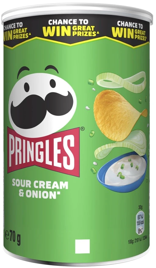 Kartulikrõpsud PRINGLES hapukoor&sibul, 70g (kogus 2 tükki)