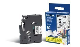 Brother | TZe-111 Laminated Tape | Black on Clear | TZ | 8 m | 6 cm