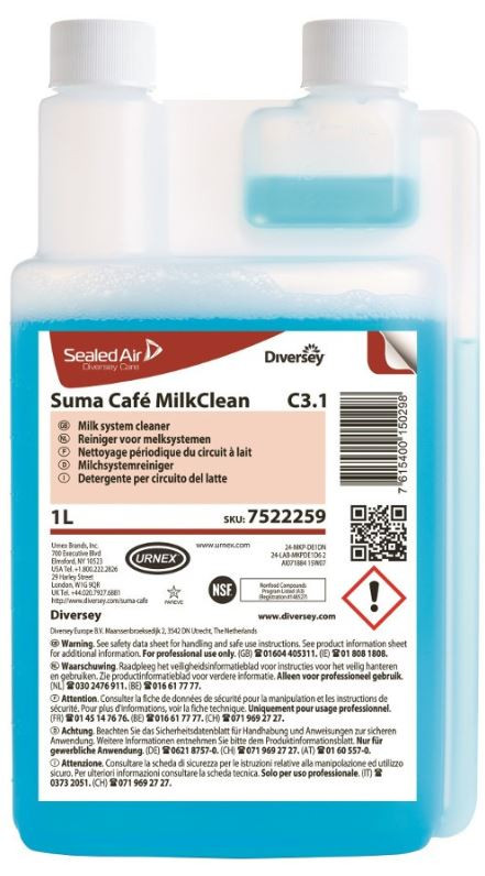 Piimasüsteemide puhastusvahend DIVERSEY Suma Café MilkClean C3.1 1L