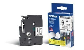 Brother | TZe-S211 Strong Adhesive Laminated Tape | Black on White | TZe | 8 m | 6 cm