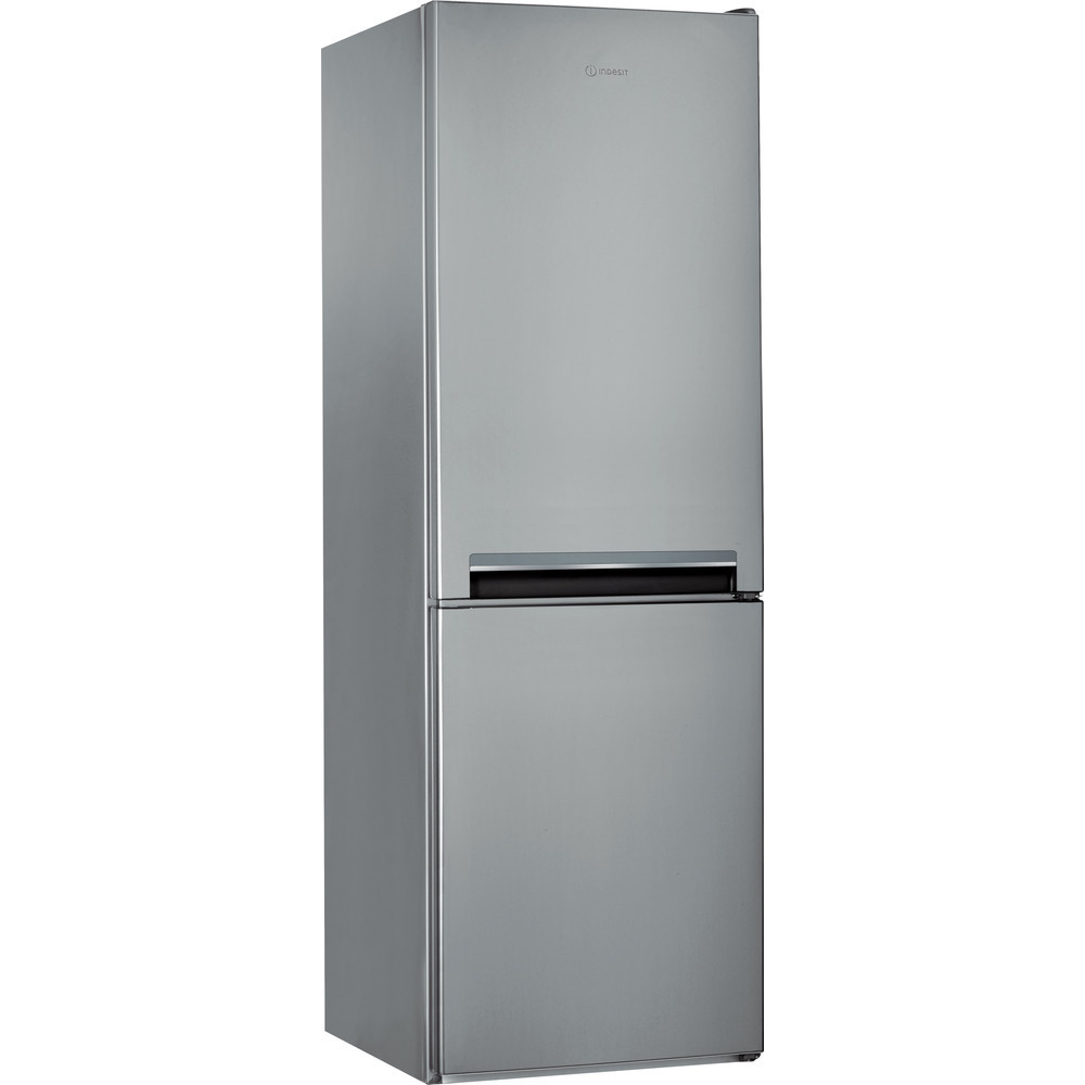 INDESIT Refrigerator LI7 S1E S Energy efficiency class F Free standing Combi Height 176.3 cm Fridge net capacity 197 L Freezer net capacity 111 L 39 dB Silver