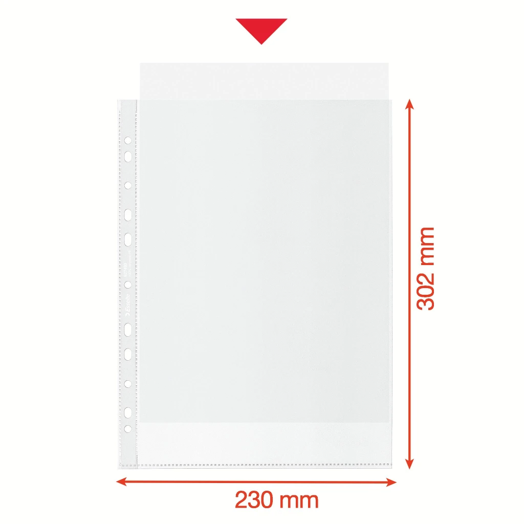 Köidetav kiletasku Esselte Recycled A4, 70mic, läbip, matt, 100tk