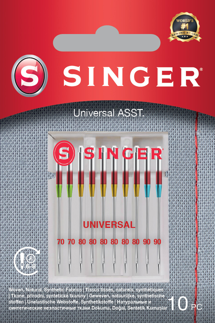 Singer | Universal Needles ASST 10PK for Woven Fabrics