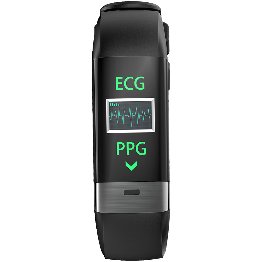 CANYON Smart Coach SB-75, Smart Band, colorful 0.96inch TFT, ECG+PPG function, IP67 waterproof, multi-sport mode, compatibility with iOS and android, battery 105mAh, Black, host: 55*19.5*12mm, strap: 18wide*240mm, 24g