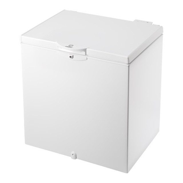 INDESIT Freezer OS 1A 200 H Energy efficiency class F, Chest, Free standing, Height 86.5 cm, Total net capacity 202 L, White