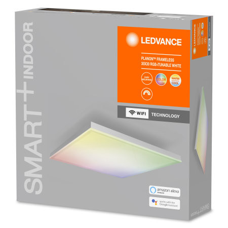 Ledvance SMART+ WiFi Planon Frameless Square  RGBW  20W 110° 3000-6500K 300x300mm, White Ledvance | SMART+ WiFi Planon Frameless Square RGBW | Tunable White/RGB