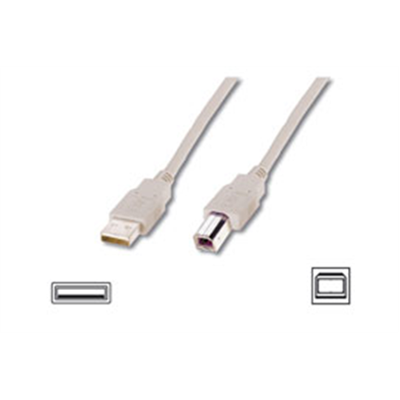 Logilink USB 2.0 connection cable USB  A male, USB B male, 5 m, Grey