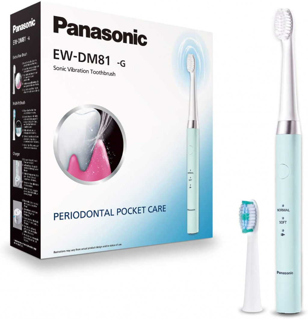 Panasonic | Electric Toothbrush | EW-DM81-G503 | Rechargeable | For adults | Number of brush heads included 2 | Number of teeth brushing modes 2 | Sonic technology | White/Mint