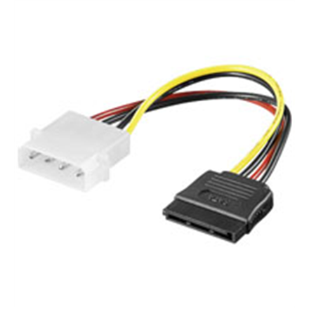 Logilink S-ATA internal power supply for HDD, SATA 15-pin, 4-pin Molex, 0.15 m, Black, Red, Yellow