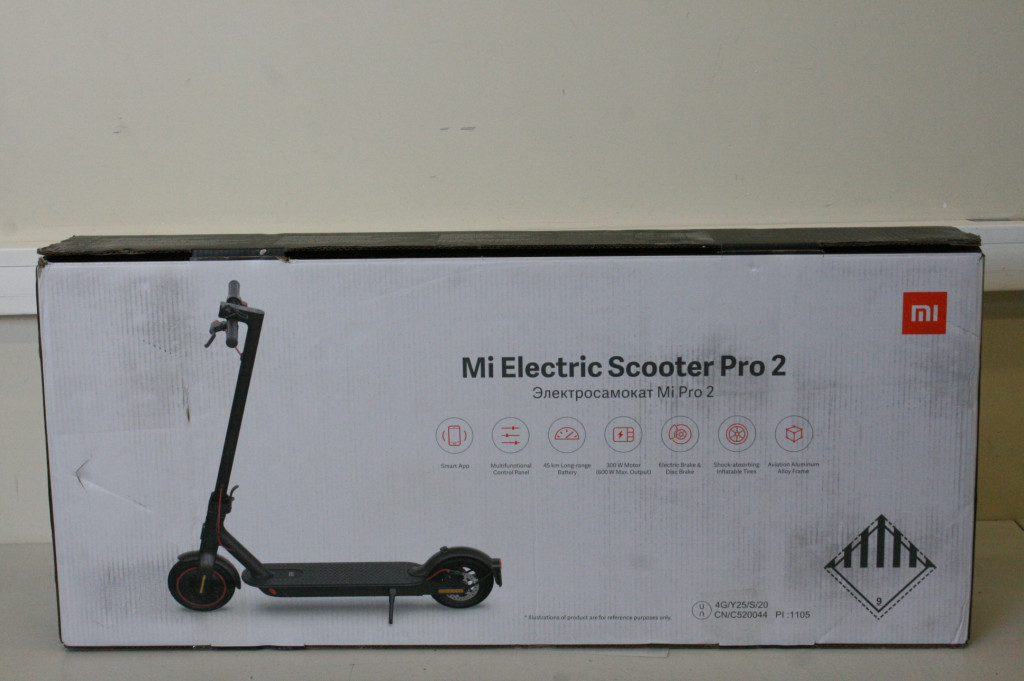 SALE OUT. Xiaomi Mi Electric Scooter Pro 2 (Black),  | Xiaomi | Mi Electric Scooter Pro 2 | 600 W | 25 km/h | 8.5 " | 6 month(s) | Black | DAMAGED PACKAGING, DIRTY
