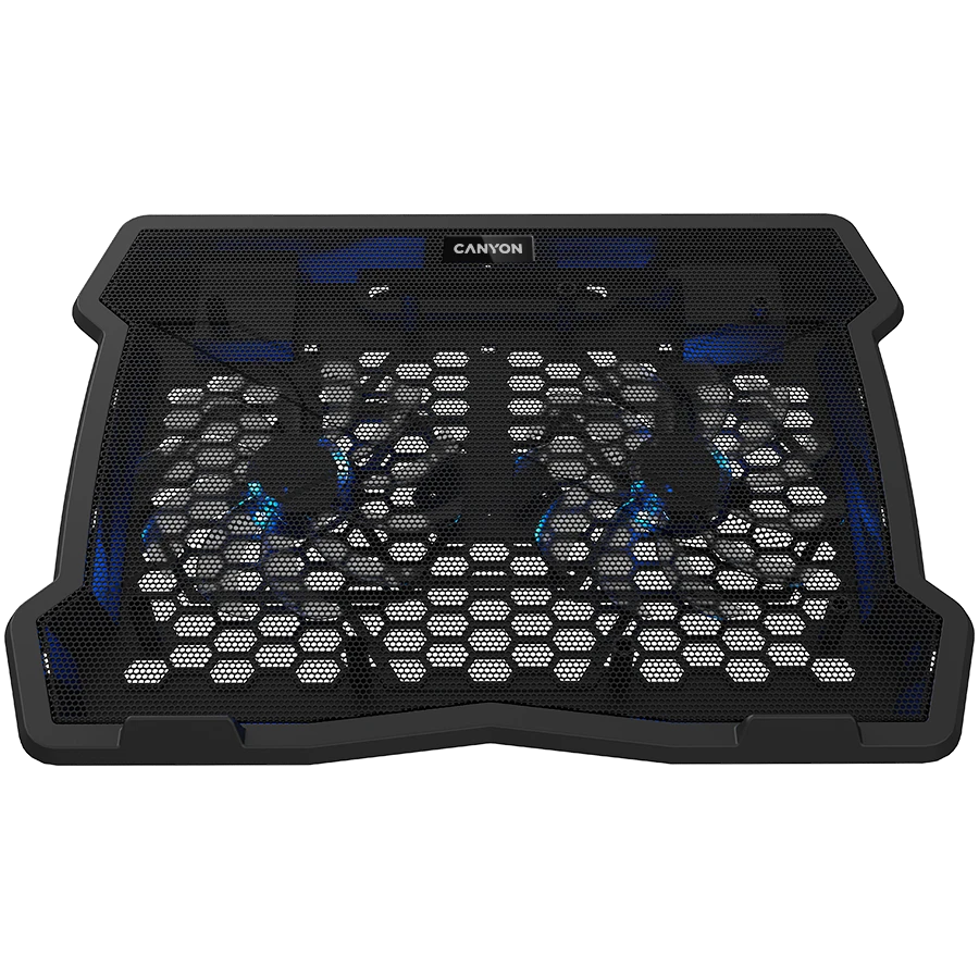 CANYON NS03, Cooling stand dual-fan with 2x2.0 USB hub, support up to 10”-15.6” laptop, ABS plastic and iron, Fans dimension:125*125*15mm(2pcs), DC 5V, fan speed: 800-1000RPM, size:340*265*30mm, 435g