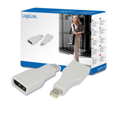Logilink Adapter Mini DisplayPort to DisplayPort, Display Port FM, Mini DisplayPort M