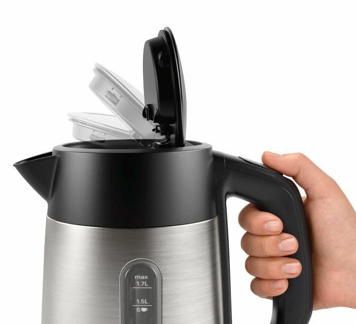 Bosch | Kettle | DesignLine TWK4P440 | Electric | 2400 W | 1.7 L | Stainless steel | 360° rotational base | Stainless steel/Black