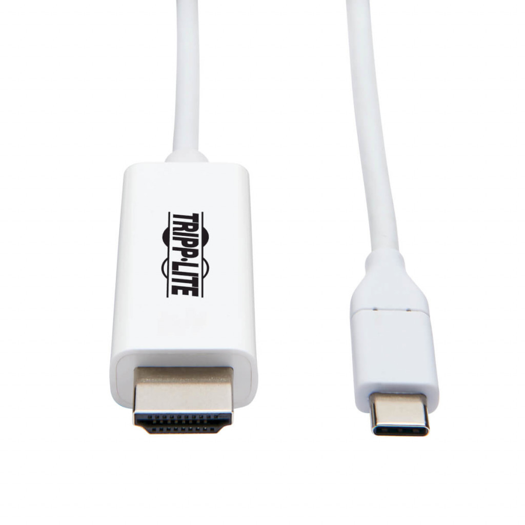 Tripp lite USB-C to HDMI Adapter Cable U444-006-H4K6WE/4K 60Hz/HDR/TB3 support/White/1.8m