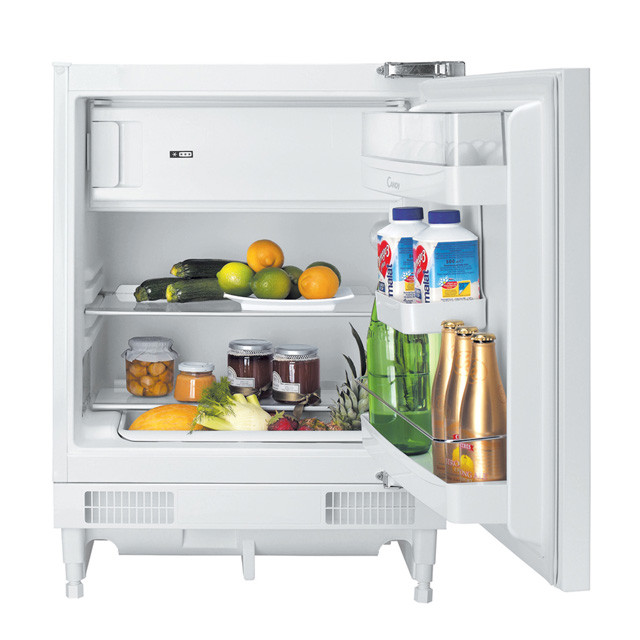 Candy | Refrigerator | CRU 164 NE/N | Energy efficiency class F | Built-in | Larder | Height 82 cm | Fridge net capacity 100 L | Freezer net capacity 17 L | 43 dB | White